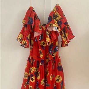 OPT Vimmy Dress - Red Floral - S